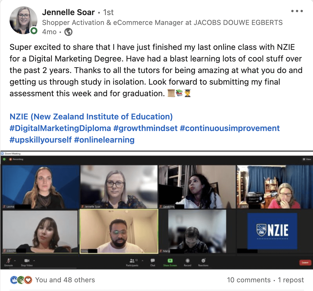 study digital marketing class