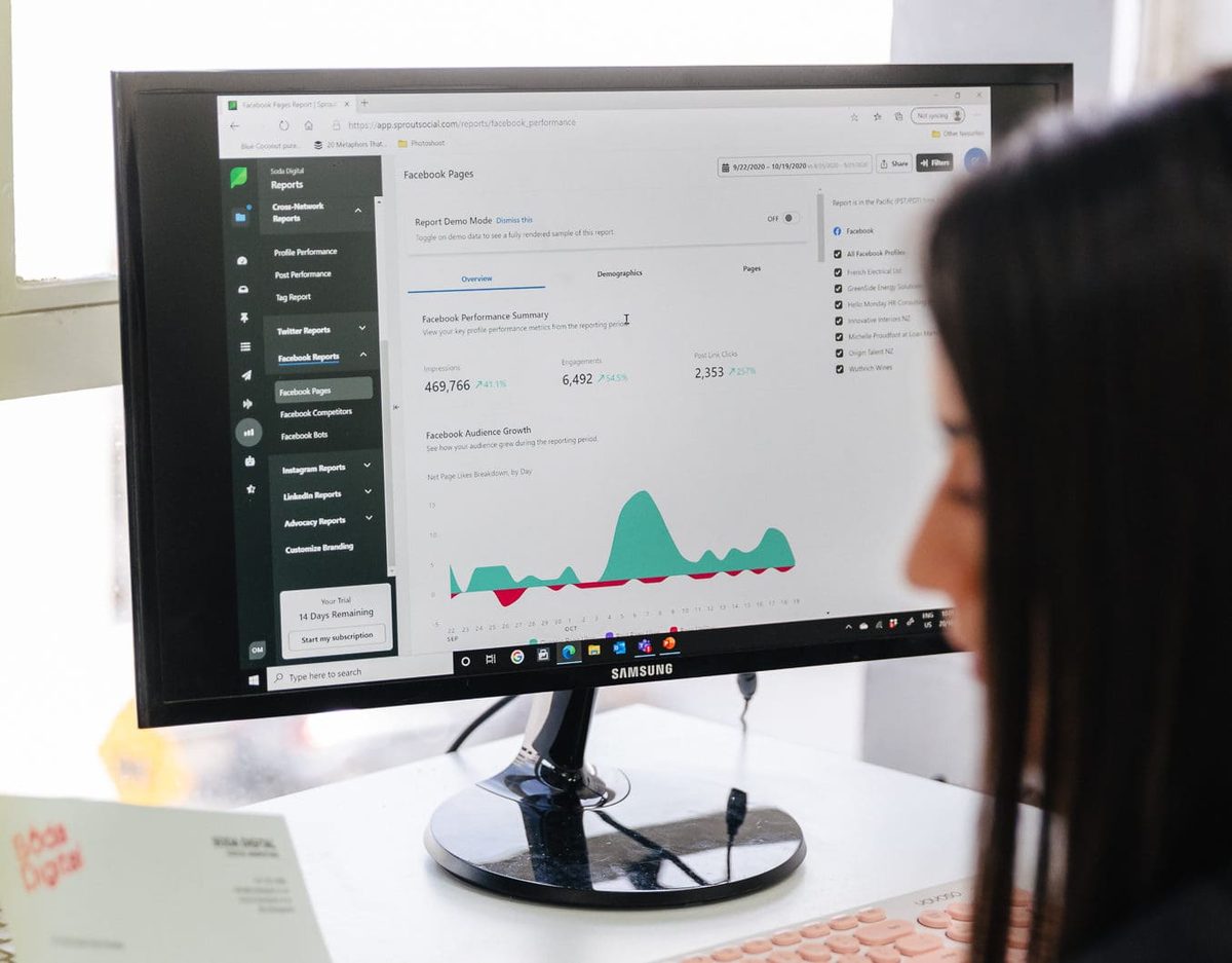 Digital Marketing Agency owner looking at analytics