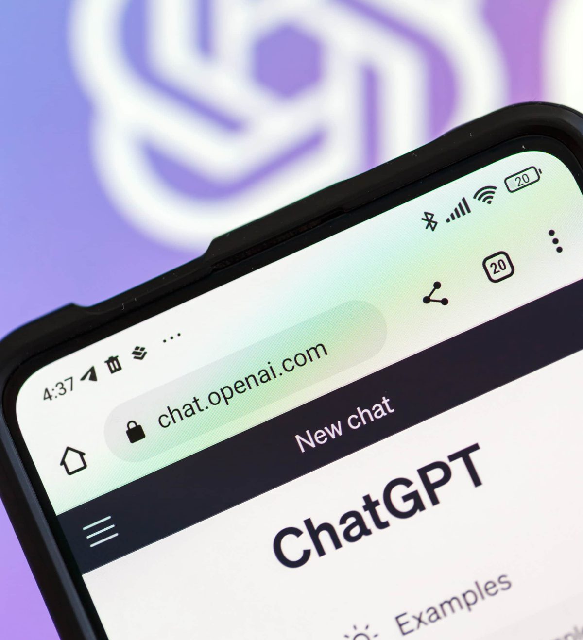 ChatGPT künstliche Intelligenz KI Chat GPT artificial intelligence AI mit Logo von OpenAI Hochformat in Stuttgart, Deutschland
