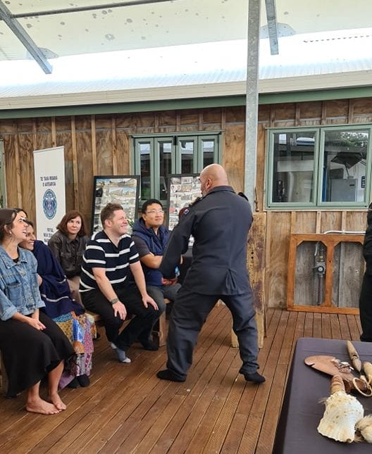 NZIE team in marae